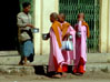 Nuns collecting alms,  Nyaung U